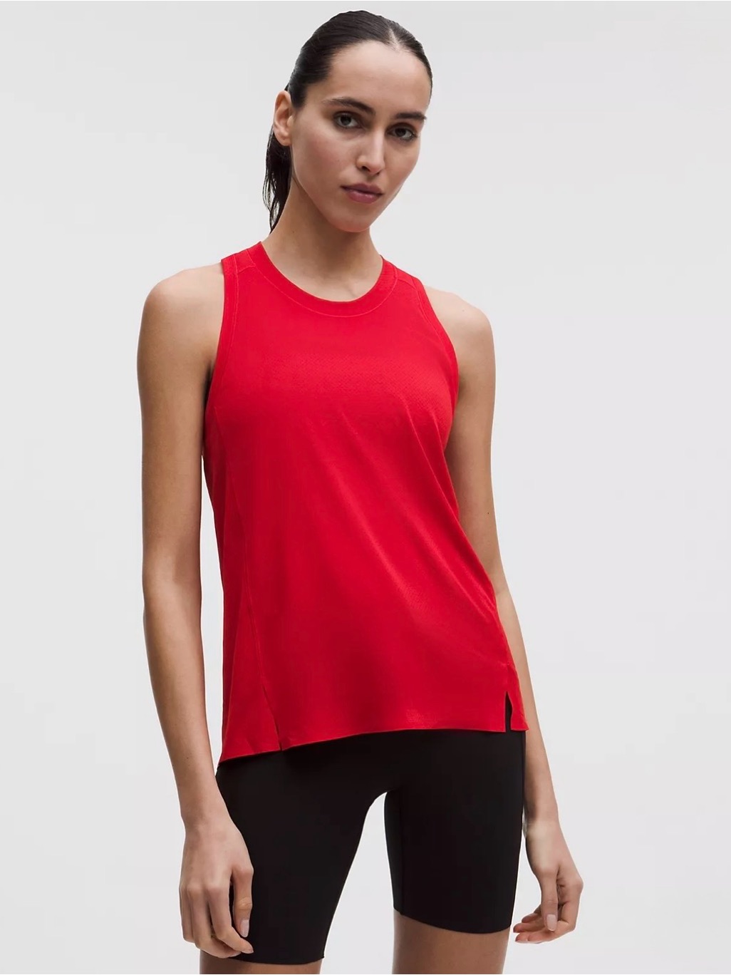 Lululemon Fast And Free Singlet In Oxford Red Size M
